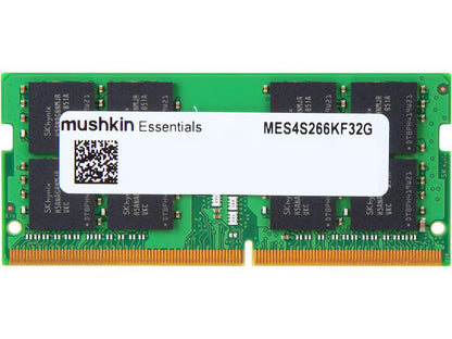 Mushkin Essentials 32GB 260-Pin DDR4 SO-DIMM DDR4 2666 (PC4 21300) Laptop Memory Model MES4S266KF32G