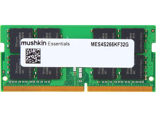 Mushkin Essentials 32GB 260-Pin DDR4 SO-DIMM DDR4 2666 (PC4 21300) Laptop Memory Model MES4S266KF32G