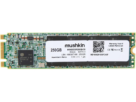 Mushkin Source M.2 2280 250GB SATA III 3D TLC Internal Solid State Drive (SSD) MKNSSDSR250GB-D8
