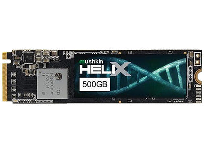 Mushkin Helix-L M.2 2280 500GB PCIe Gen3 x4 NVMe 1.3 3D TLC Internal Solid State Drive (SSD) MKNSSDHL500GB-D8