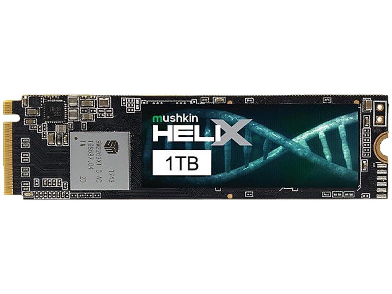 Mushkin Helix-L M.2 2280 1TB PCIe Gen3 x4 NVMe 1.3 3D TLC Internal Solid State Drive (SSD) MKNSSDHL1TB-D8