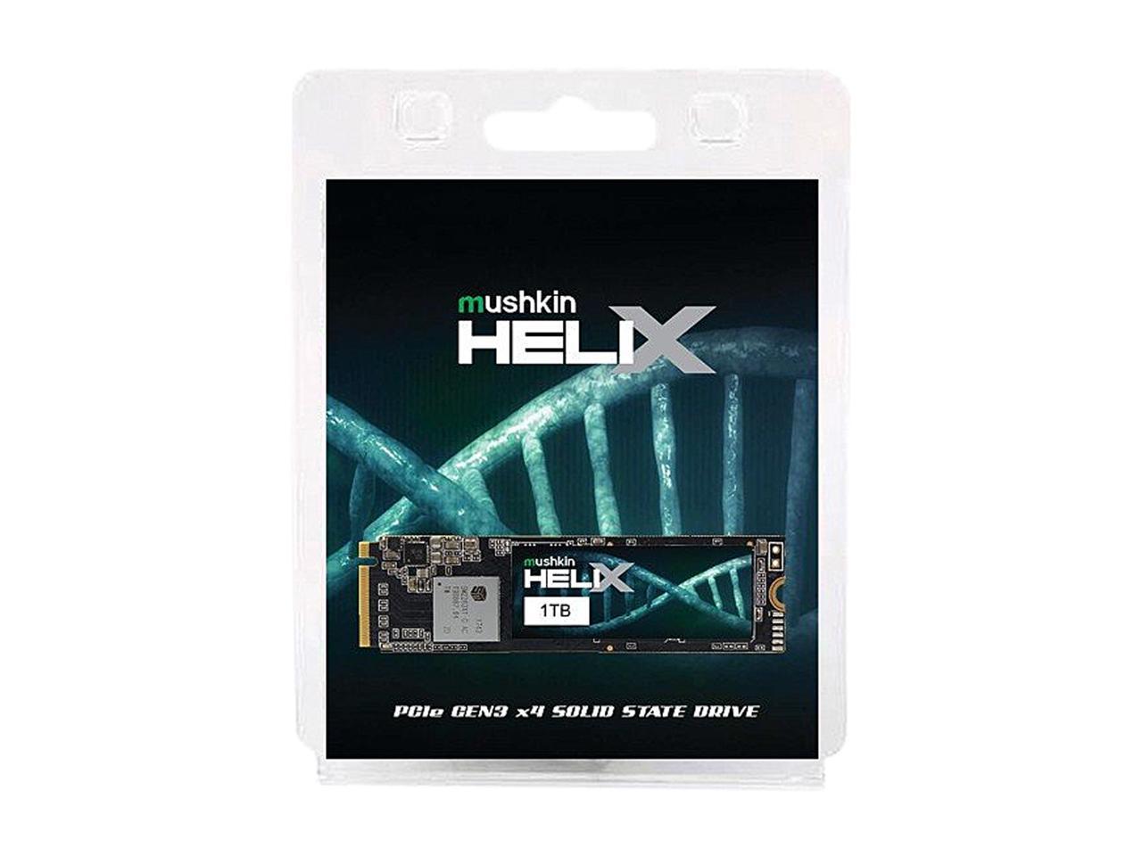 Mushkin Helix-L M.2 2280 1TB PCIe Gen3 x4 NVMe 1.3 3D TLC Internal Solid State Drive (SSD) MKNSSDHL1TB-D8