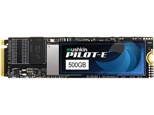 Mushkin Pilot-E M.2 2280 500GB PCIe Gen3 x4 NVMe 1.3 3D TLC Internal Solid State Drive (SSD) MKNSSDPE500GB-D8