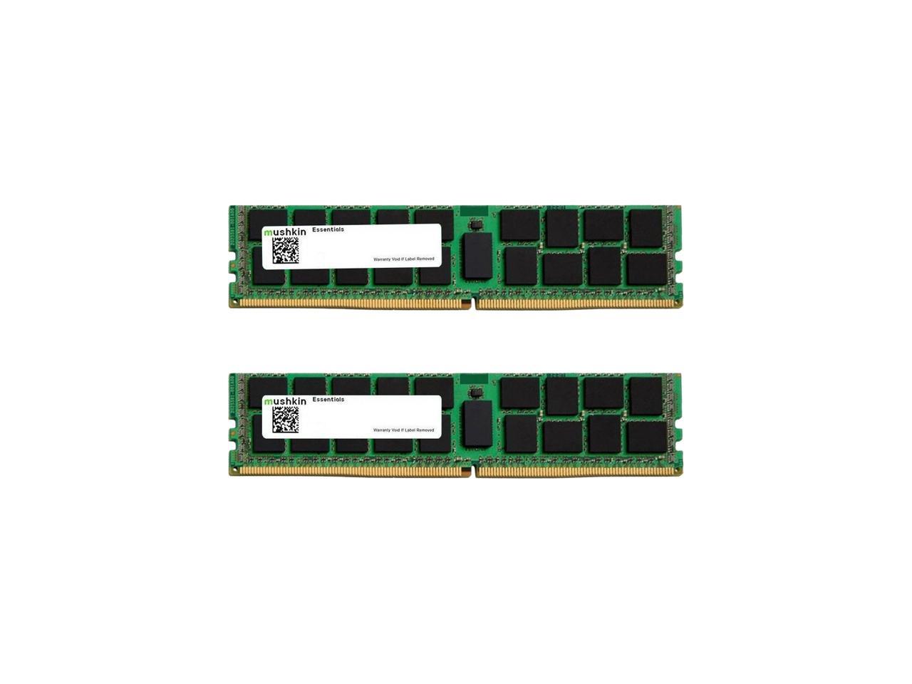 Mushkin Essentials 64GB (2 x 32GB) 288-Pin DDR4 SDRAM DDR4 2666 (PC4 21300) Desktop Memory Model MES4U266KF32GX2