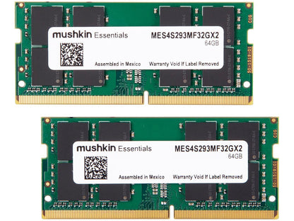Mushkin Essentials 64GB (2 x 32GB) 288-Pin DDR4 SDRAM DDR4 2933 (PC4 23400) Intel XMP 2.0 Desktop Memory Model MES4U293MF32GX2