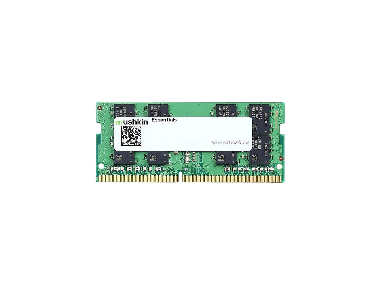 Mushkin Enhanced Essentials 64GB (2 x 32GB) 260-Pin DDR4 SO-DIMM DDR4 3200 (PC4 25600) Laptop Memory Model MES4S320NF32GX2