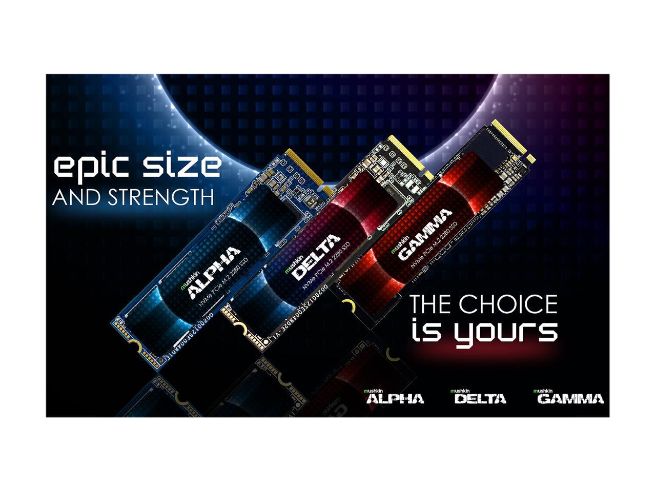 Mushkin Gamma M.2 2280 2TB PCIe Gen4 x4 NVMe 1.3 3D QLC Internal Solid State Drive (SSD) MKNSSDGA2TB-D8