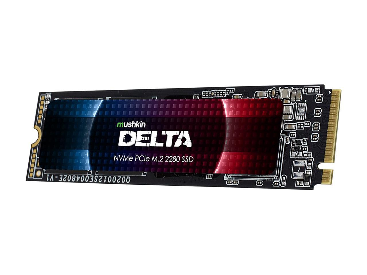 Mushkin Delta M.2 2280 1TB PCIe Gen4 x4 NVMe 1.3 3D QLC Internal Solid State Drive (SSD) MKNSSDDE1TB-D8
