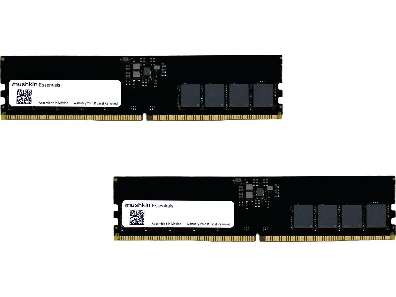 Mushkin Enhanced Essentials 32GB (2 x 16GB) 288-Pin PC RAM DDR5 4800 (PC5 38400) Desktop Memory Model MES5U480FD16GX2
