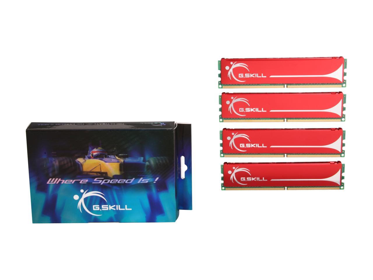 G.SKILL 4GB (4 x 1GB) 240-Pin DDR2 SDRAM DDR2 800 (PC2 6400) Quad Channel Kit Desktop Memory Model F2-6400CL5Q-4GBNQ