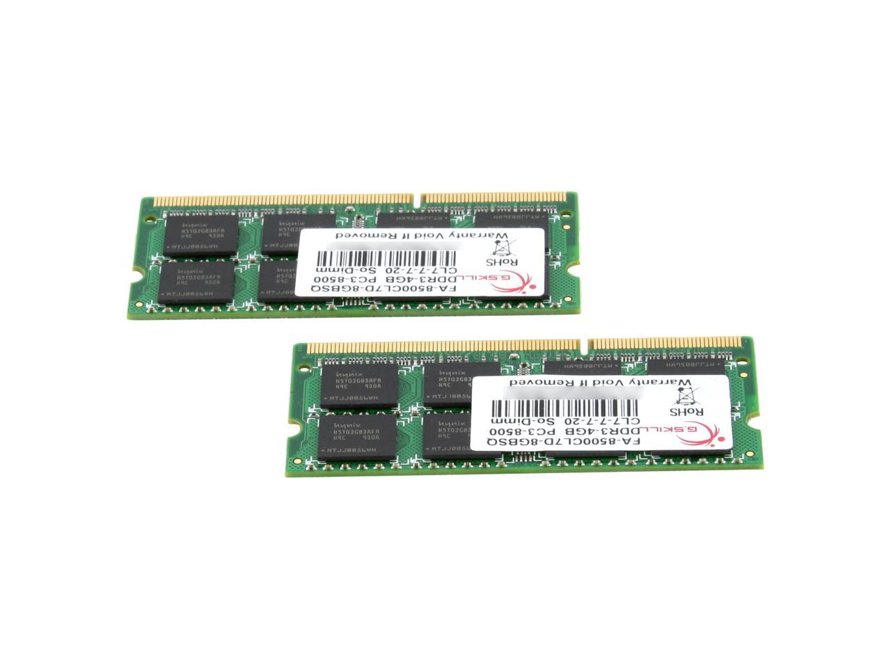 G.SKILL 8GB (2 x 4GB) DDR3 1066 (PC3 8500) Memory for Apple Model FA-8500CL7D-8GBSQ