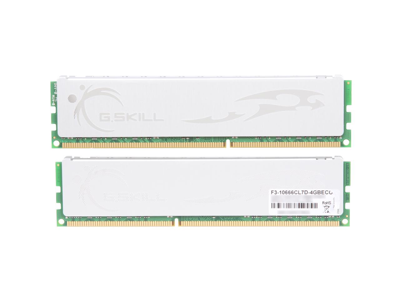G.SKILL ECO Series 4GB (2 x 2GB) 240-Pin DDR3 SDRAM DDR3L 1333 (PC3L 10600) Desktop Memory Model F3-10666CL7D-4GBECO