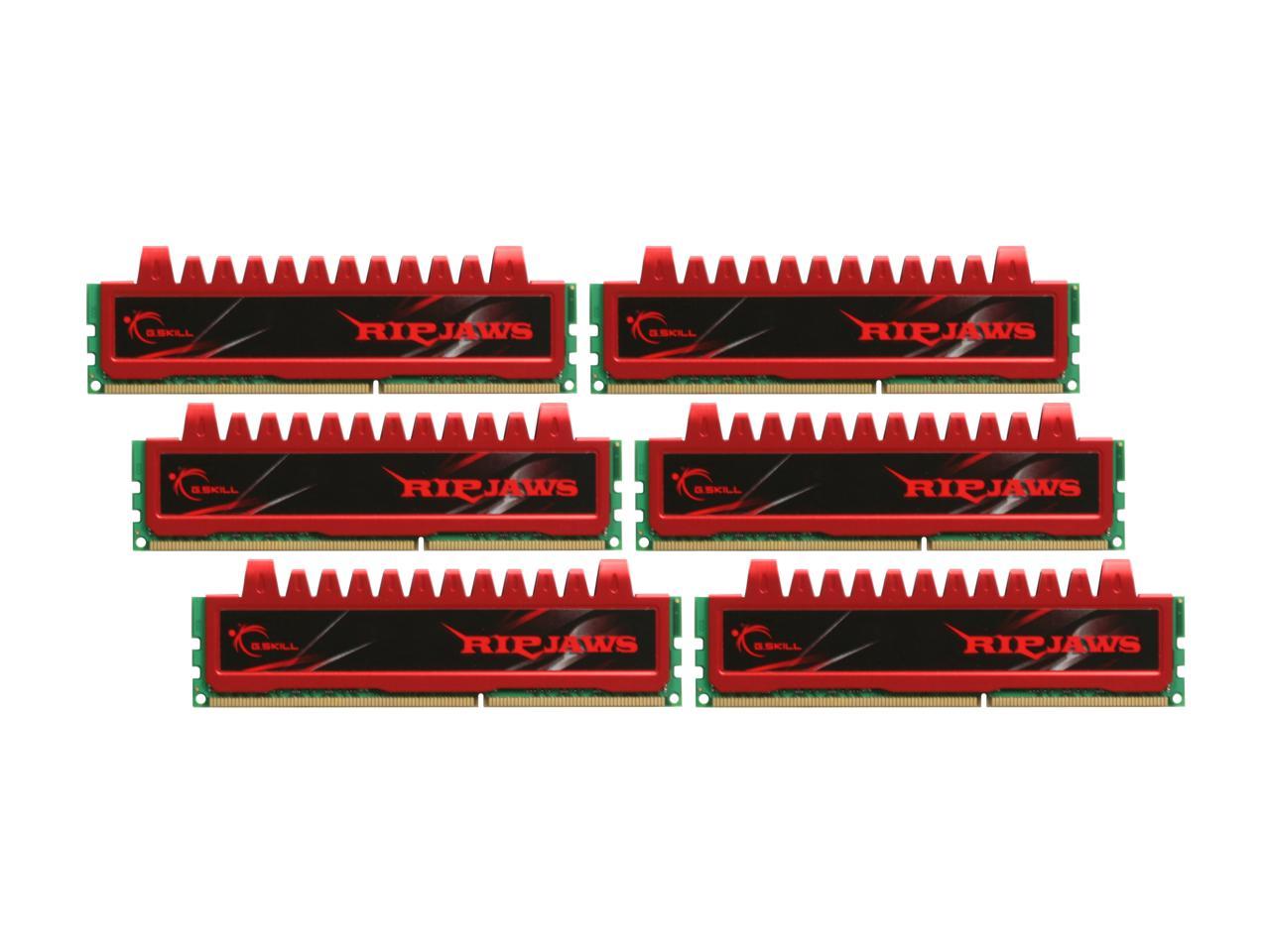 G.SKILL Ripjaws Series 24GB (6 x 4GB) 240-Pin DDR3 SDRAM DDR3 1333 (PC3 10666) Desktop Memory Model F3-10666CL9T2-24GBRL