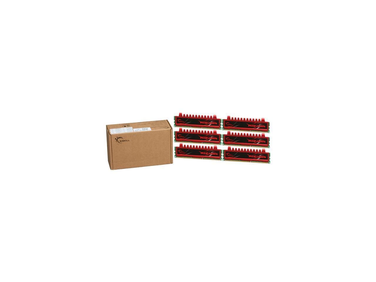 G.SKILL Ripjaws Series 24GB (6 x 4GB) 240-Pin DDR3 SDRAM DDR3 1333 (PC3 10666) Desktop Memory Model F3-10666CL9T2-24GBRL