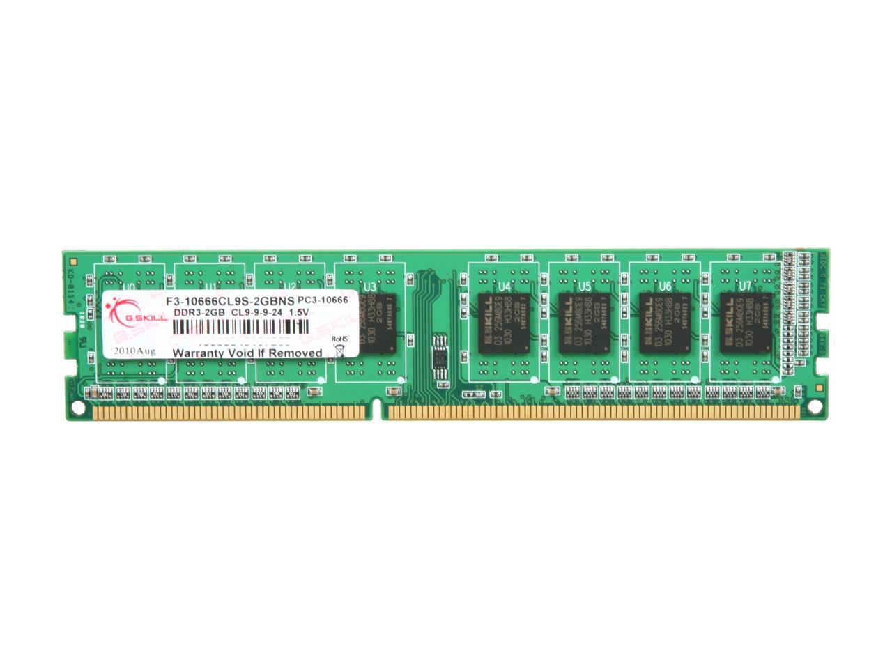 G.SKILL NS 2GB 240-Pin DDR3 SDRAM DDR3 1333 (PC3 10666) Desktop Memory Model F3-10666CL9S-2GBNS
