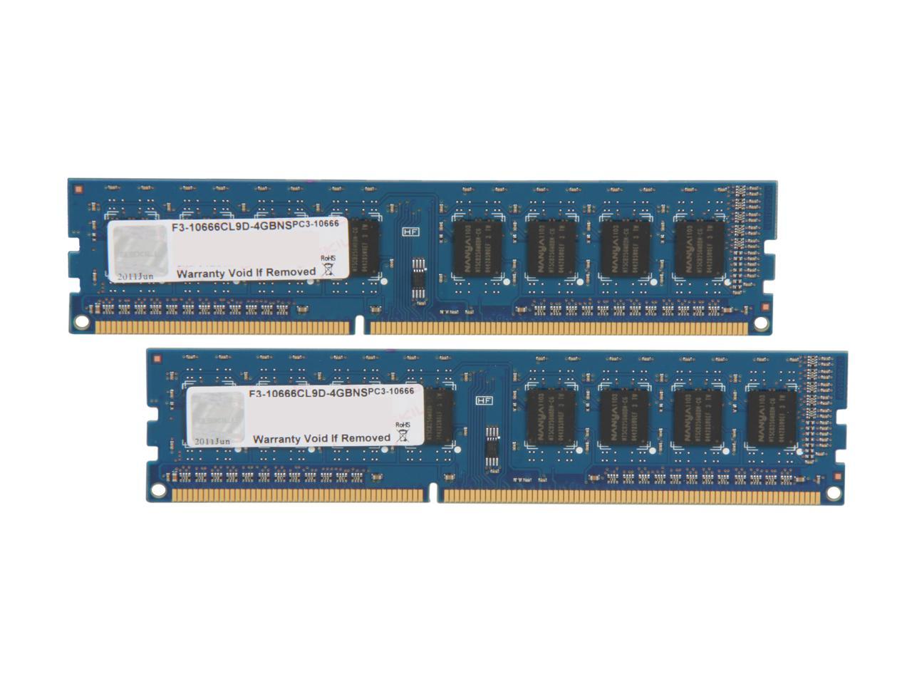 G.SKILL NS 4GB (2 x 2GB) 240-Pin DDR3 SDRAM DDR3 1333 (PC3 10666) Desktop Memory Model F3-10666CL9D-4GBNS