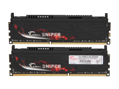 G.SKILL Sniper Series 8GB (2 x 4GB) 240-Pin DDR3 SDRAM DDR3 1600 (PC3 12800) Desktop Memory Model F3-12800CL9D-8GBSR