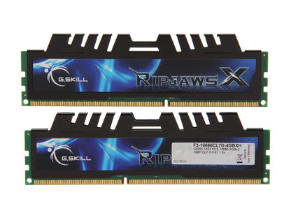 G.SKILL Ripjaws X Series 4GB (2 x 2GB) 240-Pin DDR3 SDRAM DDR3 1333 (PC3 10666) Desktop Memory Model F3-10666CL7D-4GBXH
