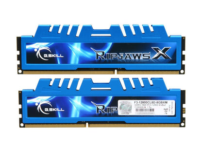 G.SKILL Ripjaws X Series 8GB (2 x 4GB) 240-Pin DDR3 SDRAM DDR3 1600 (PC3 12800) Desktop Memory Model F3-12800CL8D-8GBXM