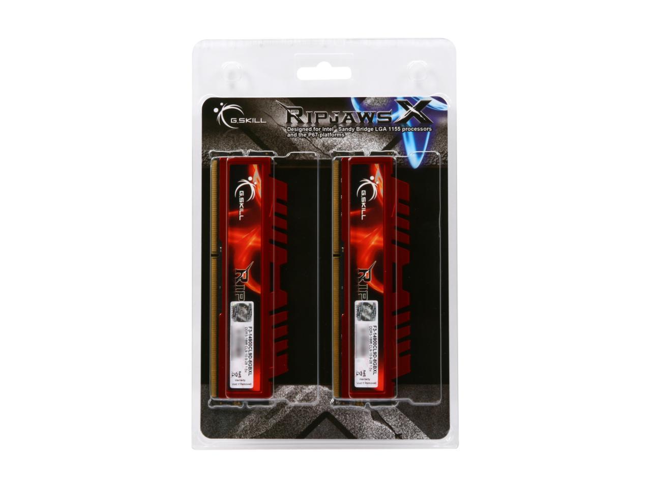 G.SKILL Ripjaws X Series 8GB (2 x 4GB) 240-Pin DDR3 SDRAM DDR3 1866 (PC3 14900) Desktop Memory Model F3-14900CL9D-8GBXL