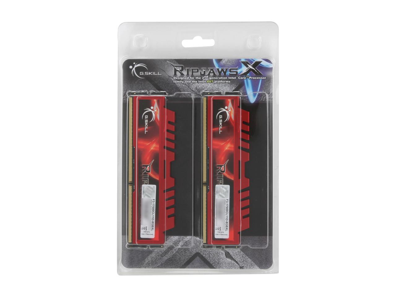 G.SKILL Ripjaws X Series 8GB (2 x 4GB) 240-Pin DDR3 SDRAM DDR3 2133 (PC3 17000) Desktop Memory Model F3-17000CL11D-8GBXL
