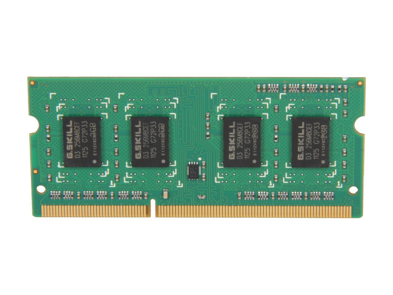 G.SKILL 2GB 204-Pin DDR3 SO-DIMM DDR3 1600 (PC3 12800) Laptop Memory Model F3-12800CL9S-2GBSQ