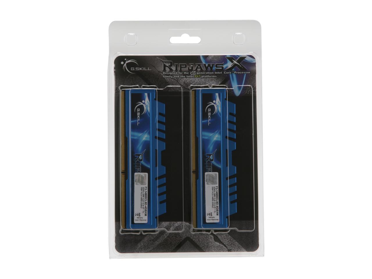 G.SKILL Ripjaws X Series 4GB (2 x 2GB) 240-Pin DDR3 SDRAM DDR3 1866 (PC3 14900) Desktop Memory Model F3-14900CL9D-4GBXM