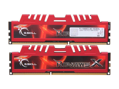 G.SKILL Ripjaws X Series 16GB (2 x 8GB) 240-Pin DDR3 SDRAM DDR3 1333 (PC3 10666) Desktop Memory Model F3-10666CL9D-16GBXL