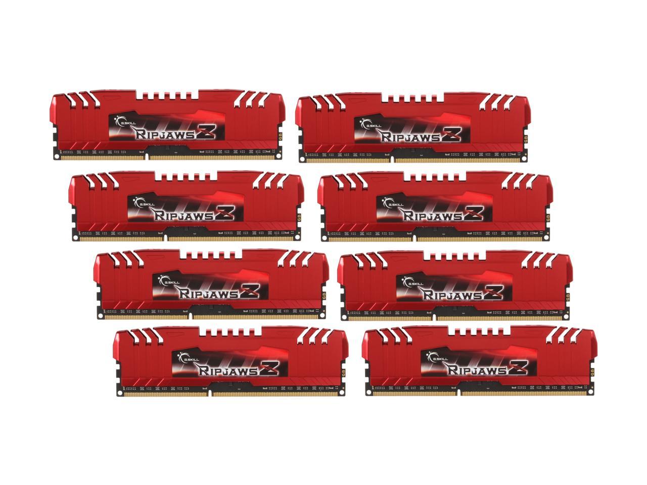 G.SKILL Ripjaws Z Series 32GB (8 x 4GB) 240-Pin DDR3 SDRAM DDR3 1866 (PC3 14900) Desktop Memory Model F3-14900CL9Q2-32GBZL