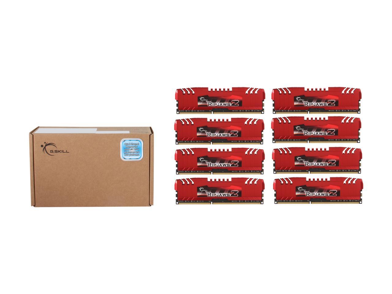 G.SKILL Ripjaws Z Series 32GB (8 x 4GB) 240-Pin DDR3 SDRAM DDR3 1866 (PC3 14900) Desktop Memory Model F3-14900CL9Q2-32GBZL
