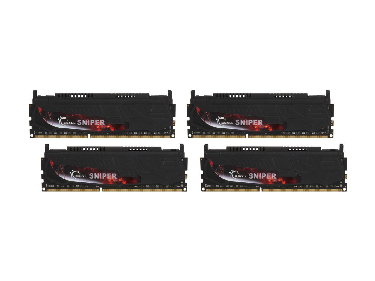 G.SKILL Sniper Gaming Series 16GB (4 x 4GB) 240-Pin DDR3 SDRAM DDR3 2133 (PC3 17000) Desktop Memory Model F3-17000CL9Q-16GBSR