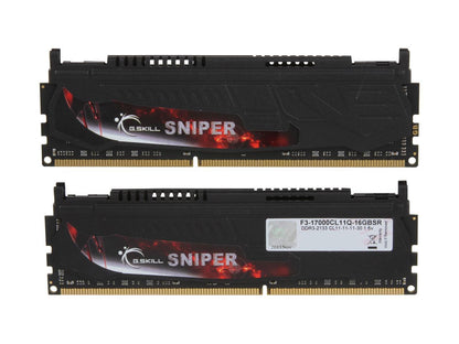 G.SKILL Sniper Gaming Series 16GB (4 x 4GB) 240-Pin DDR3 SDRAM DDR3 2133 (PC3 17000) Desktop Memory Model F3-17000CL9Q-16GBSR