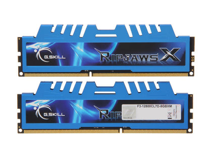 G.SKILL Ripjaws X Series 8GB (2 x 4GB) 240-Pin DDR3 SDRAM DDR3 1600 (PC3 12800) Desktop Memory Model F3-12800CL7D-8GBXM
