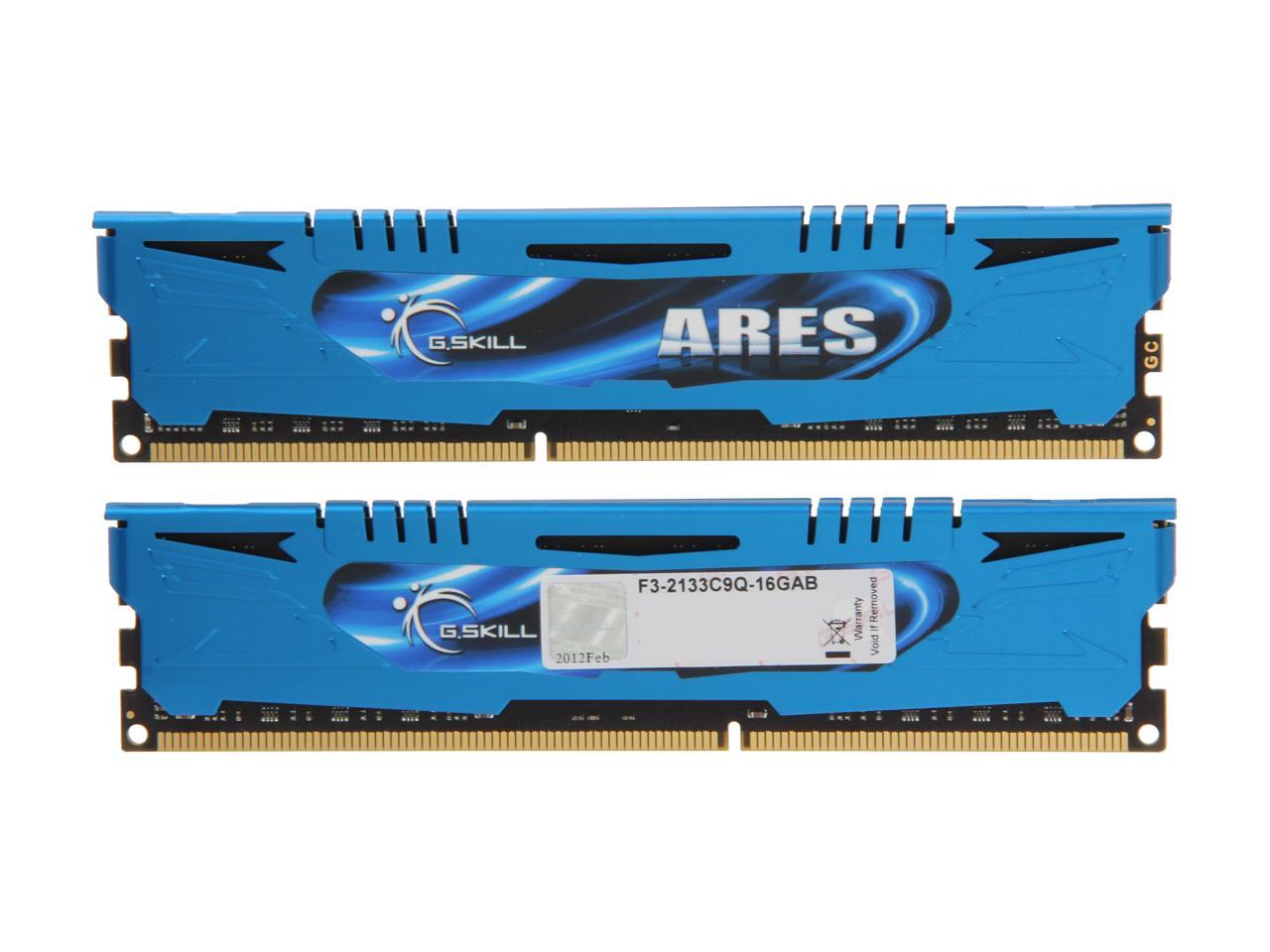 G.SKILL Ares Series 16GB (4 x 4GB) 240-Pin DDR3 SDRAM DDR3 2133 (PC3 17000) Desktop Memory Model F3-2133C9Q-16GAB