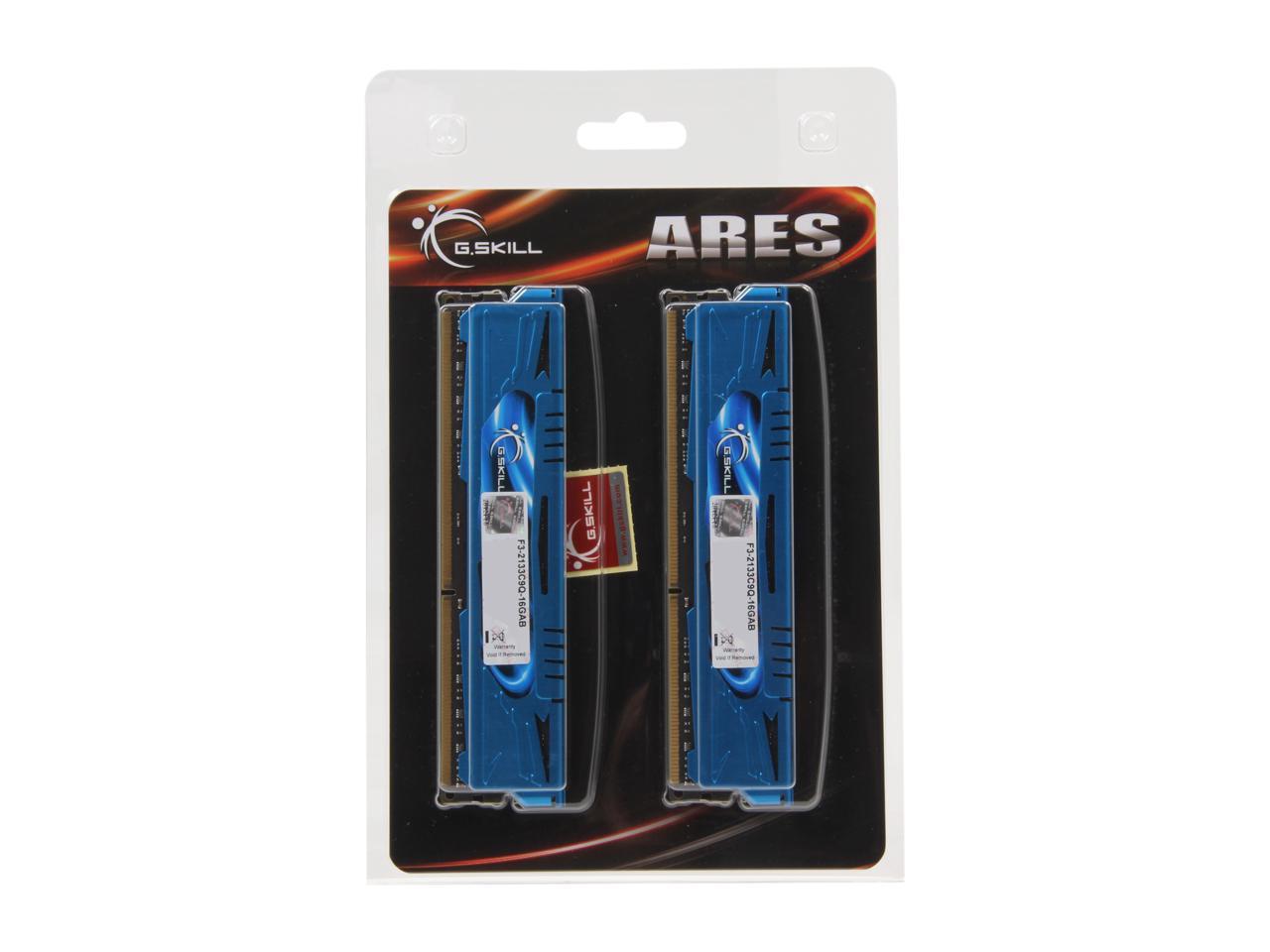 G.SKILL Ares Series 16GB (4 x 4GB) 240-Pin DDR3 SDRAM DDR3 2133 (PC3 17000) Desktop Memory Model F3-2133C9Q-16GAB