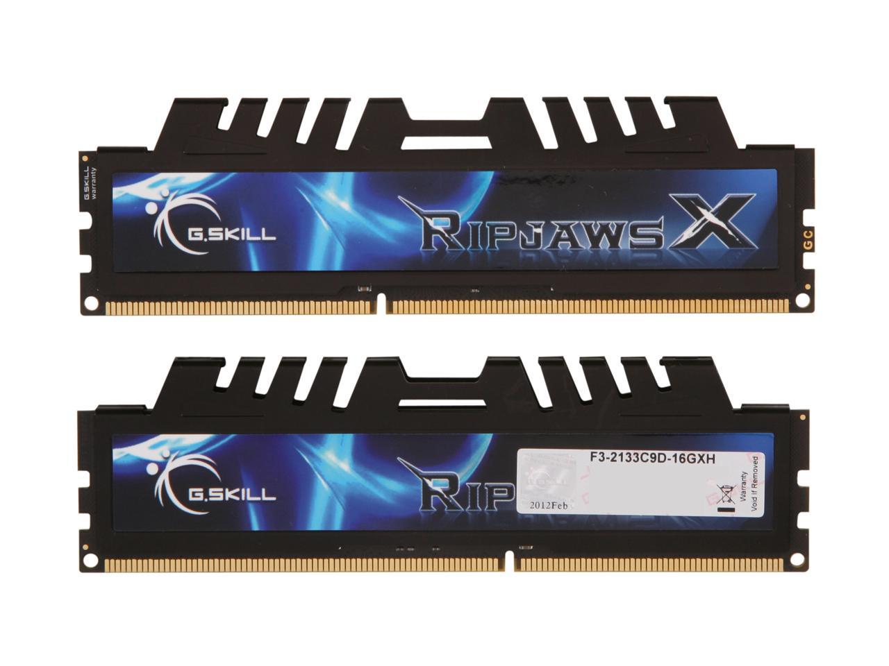 G.SKILL Ripjaws X Series 16GB (2 x 8GB) 240-Pin DDR3 SDRAM DDR3 2133 (PC3 17000) Desktop Memory Model F3-2133C9D-16GXH