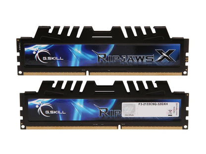 G.SKILL Ripjaws X Series 32GB (4 x 8GB) 240-Pin DDR3 SDRAM DDR3 2133 (PC3 17000) Desktop Memory Model F3-2133C9Q-32GXH