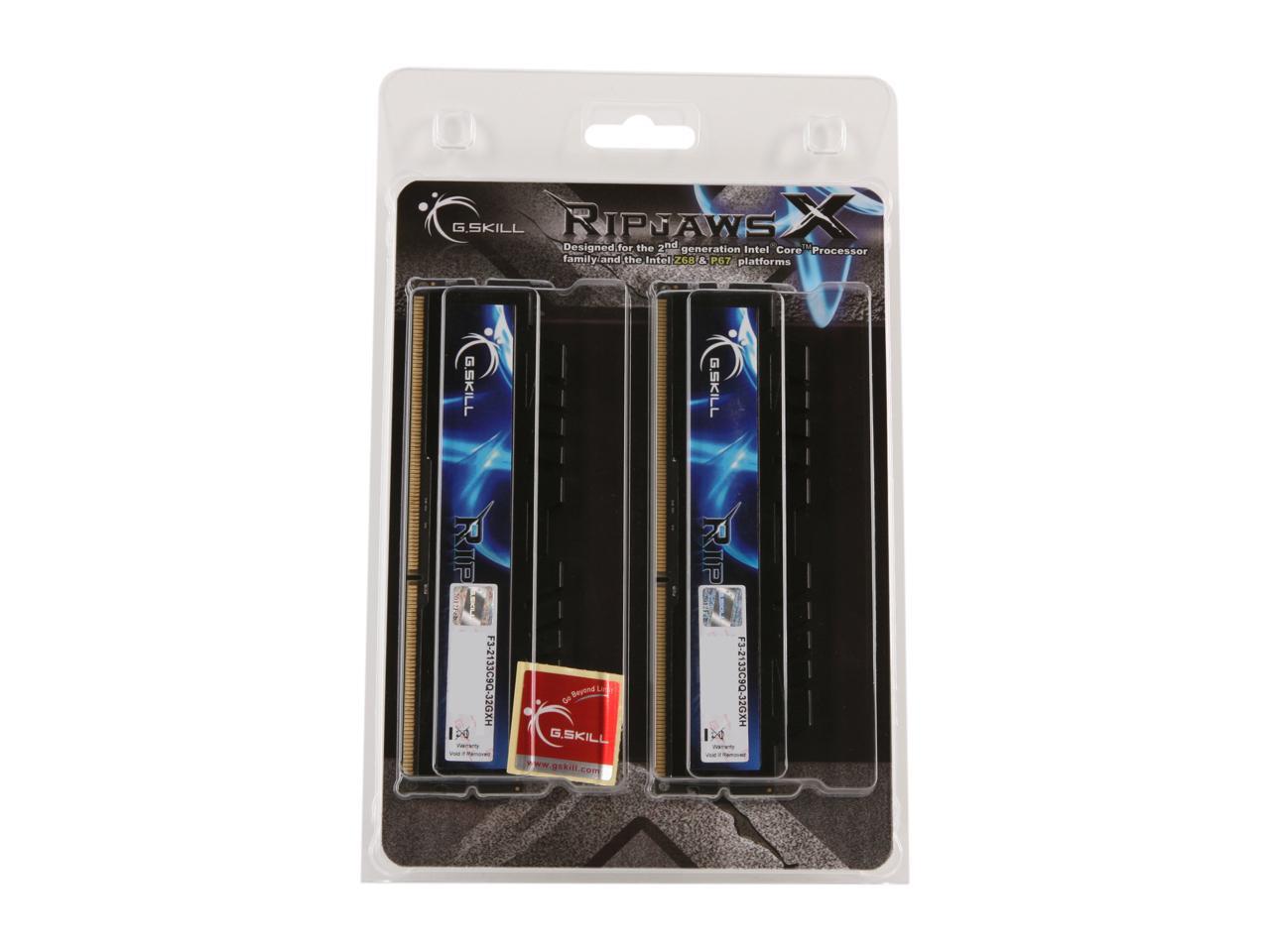 G.SKILL Ripjaws X Series 32GB (4 x 8GB) 240-Pin DDR3 SDRAM DDR3 2133 (PC3 17000) Desktop Memory Model F3-2133C9Q-32GXH