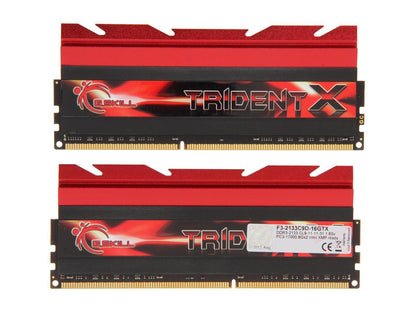 G.SKILL TridentX Series 16GB (2 x 8GB) 240-Pin DDR3 SDRAM DDR3 2133 (PC3 17000) Desktop Memory Model F3-2133C9D-16GTX
