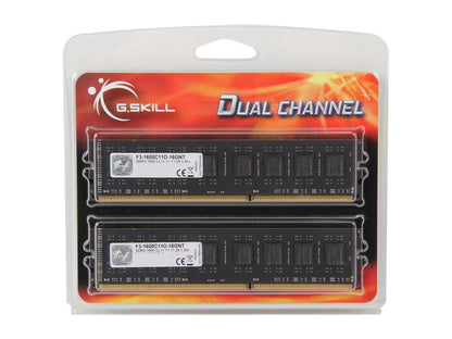 G.SKILL Value 16GB (2 x 8GB) 240-Pin DDR3 SDRAM DDR3 1600 (PC3 12800) Desktop Memory Model F3-1600C11D-16GNT