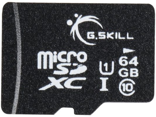 G.Skill 64GB microSDXC UHS-I/U1 Class 10 Memory Card with Adapter (FF-TSDXC64GA-U1)
