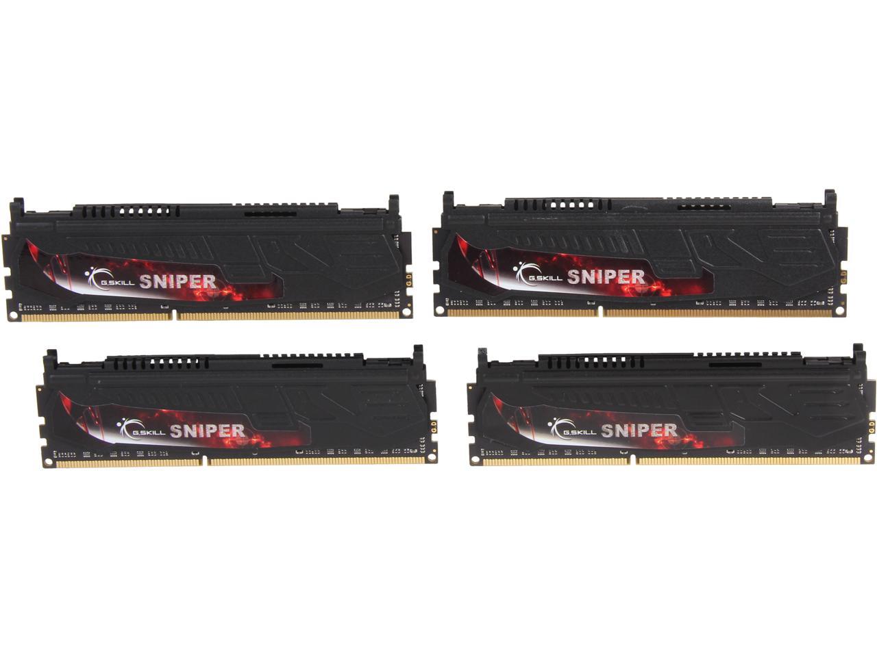 G.SKILL Sniper Series 16GB (4 x 4GB) 240-Pin DDR3 SDRAM DDR3 2400 (PC3 19200) Desktop Memory Model F3-2400C11Q-16GSR
