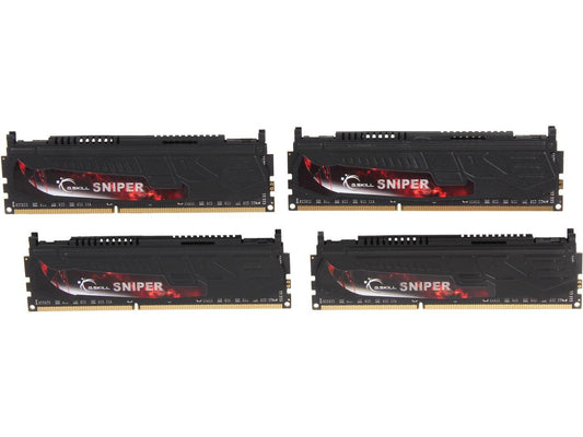 G.SKILL Sniper Series 16GB (4 x 4GB) 240-Pin DDR3 SDRAM DDR3 2400 (PC3 19200) Desktop Memory Model F3-2400C11Q-16GSR