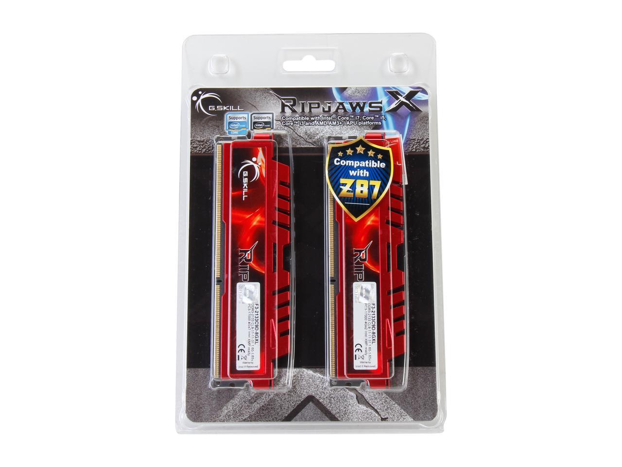 G.SKILL Ripjaws X Series 8GB (2 x 4GB) 240-Pin DDR3 SDRAM DDR3 2133 (PC3 17000) Desktop Memory Model F3-2133C9D-8GXL