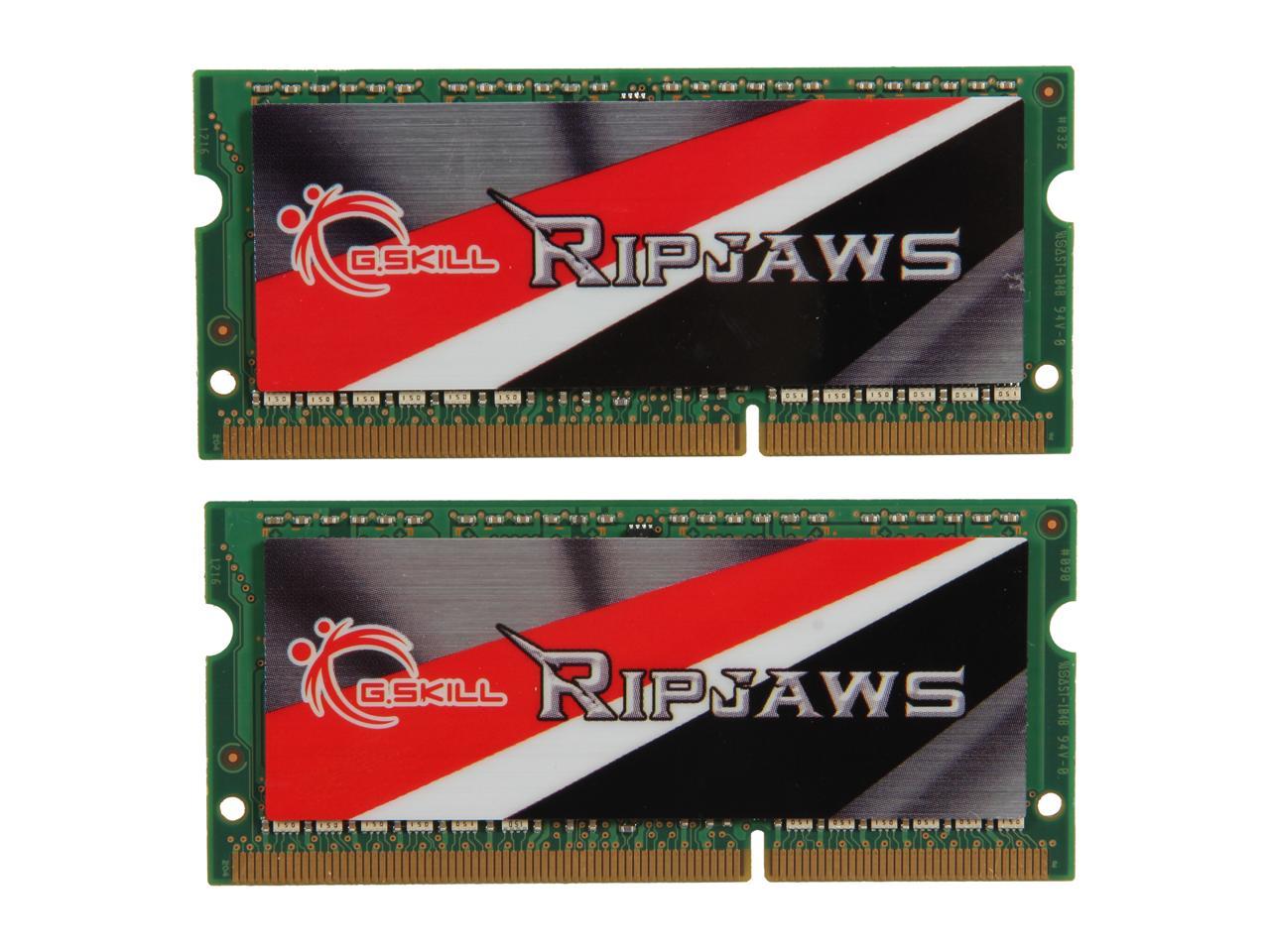 G.SKILL Ripjaws Series 8GB (2 x 4GB) 204-Pin DDR3 SO-DIMM DDR3L 1600 (PC3L 12800) Laptop Memory Model F3-1600C9D-8GRSL