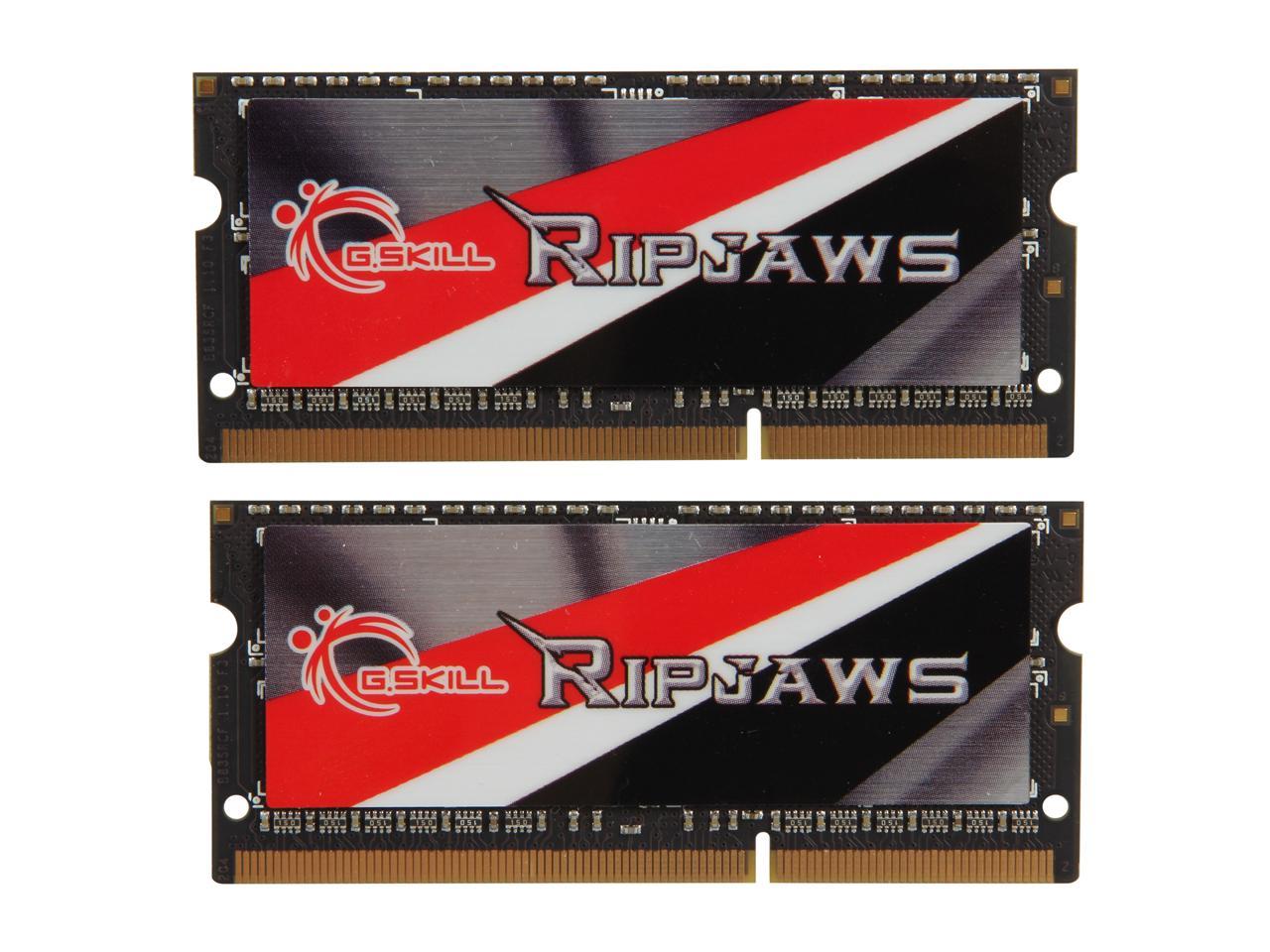 G.SKILL Ripjaws Series 16GB (2 x 8GB) 204-Pin DDR3 SO-DIMM DDR3L 1600 (PC3L 12800) Laptop Memory Model F3-1600C9D-16GRSL