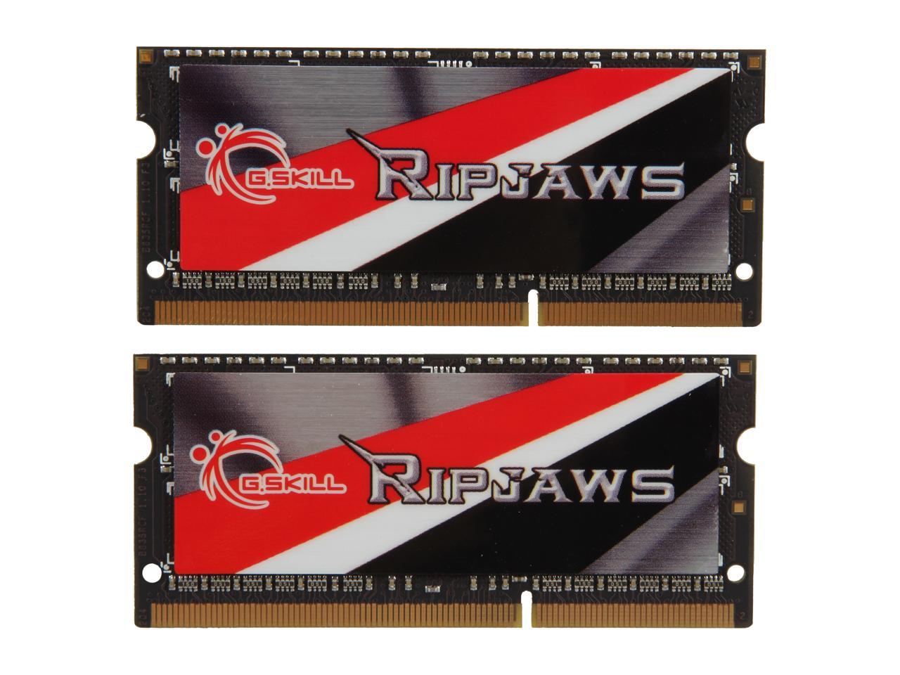 G.SKILL Ripjaws Series 16GB (2 x 8GB) 204-Pin DDR3 SO-DIMM DDR3 1866 (PC3 14900) Laptop Memory Model F3-1866C10D-16GRSL