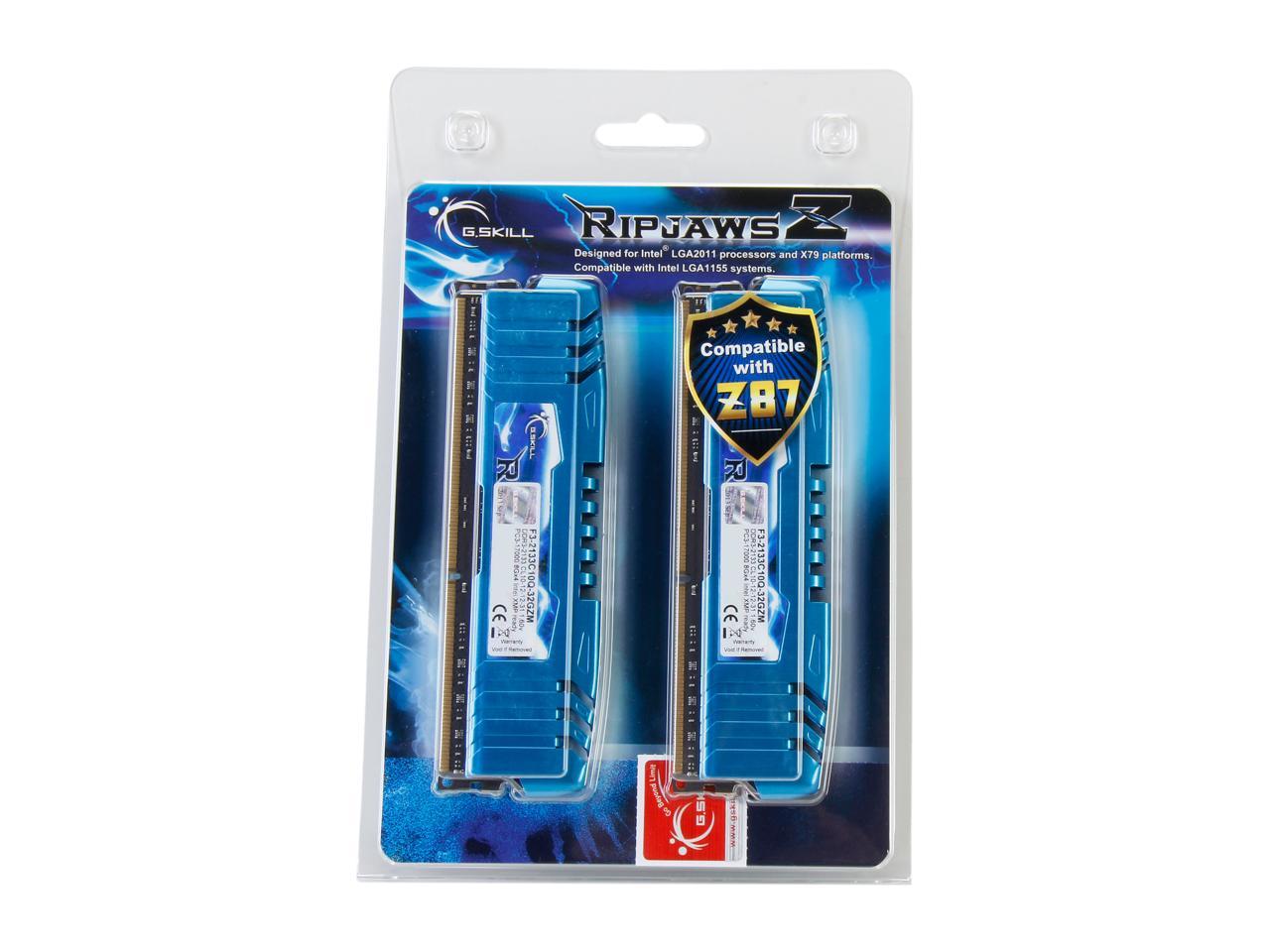 G.SKILL Ripjaws Z Series 32GB (4 x 8GB) 240-Pin DDR3 SDRAM DDR3 2133 (PC3 17000) Desktop Memory Model F3-2133C10Q-32GZM