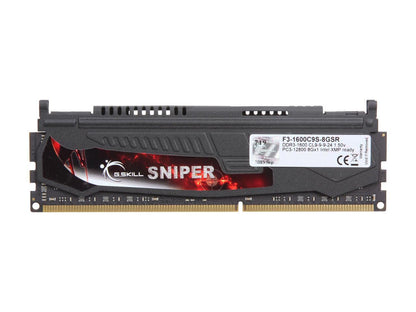 G.SKILL Sniper Series 8GB 240-Pin DDR3 SDRAM DDR3 1600 (PC3 12800) Desktop Memory Model F3-1600C9S-8GSR