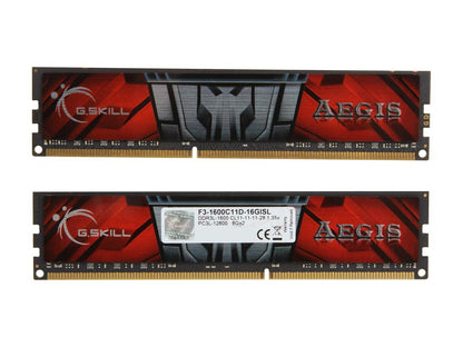 G.SKILL AEGIS 16GB (2 x 8GB) 240-Pin DDR3 SDRAM DDR3L 1600 (PC3L 12800) Desktop Memory Model F3-1600C11D-16GISL